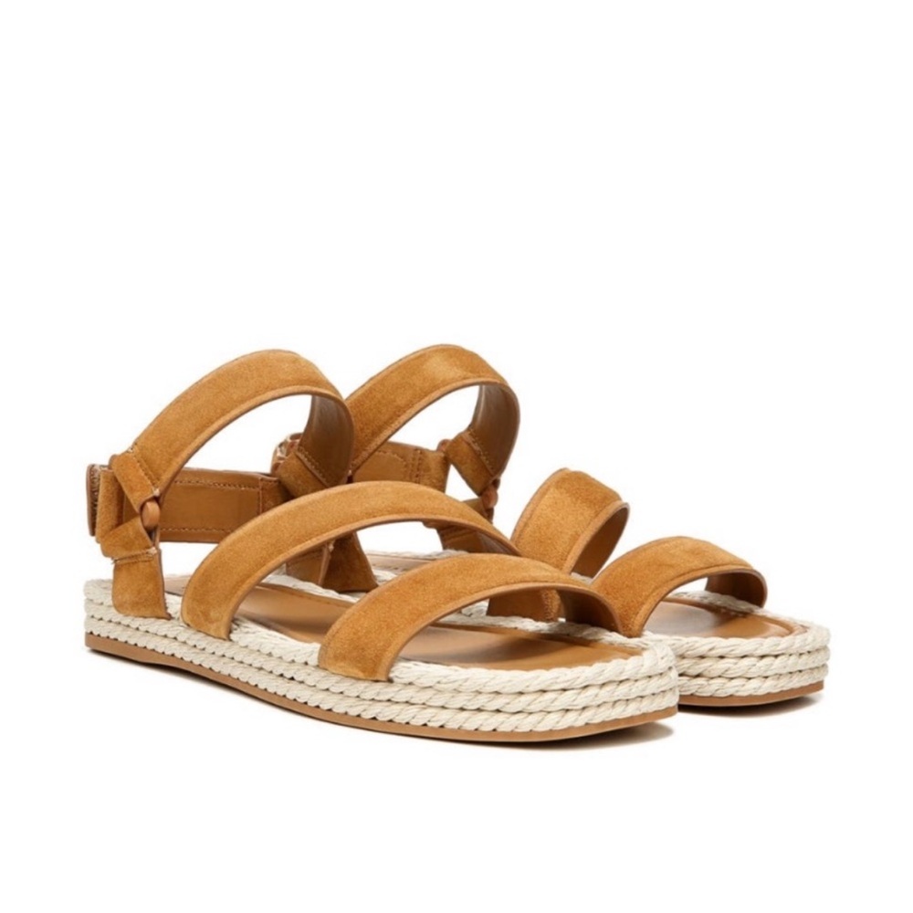 Vince Elian Tan Suede Sandals. Size 11